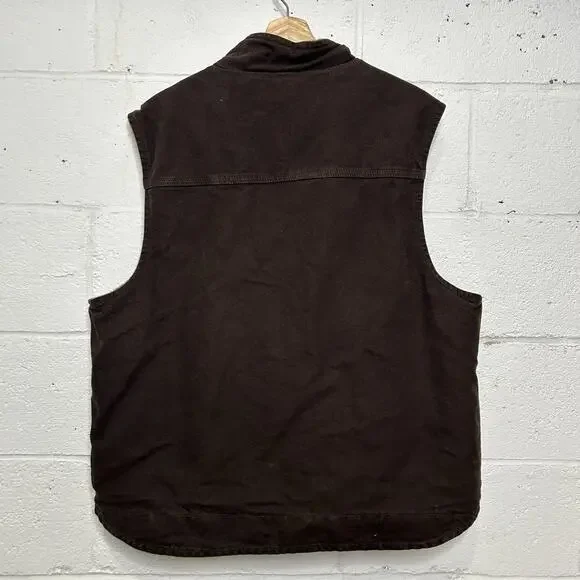 Carhartt Sherpa-Lined Mock-Neck Vest “Dark Brown” V33 DKB